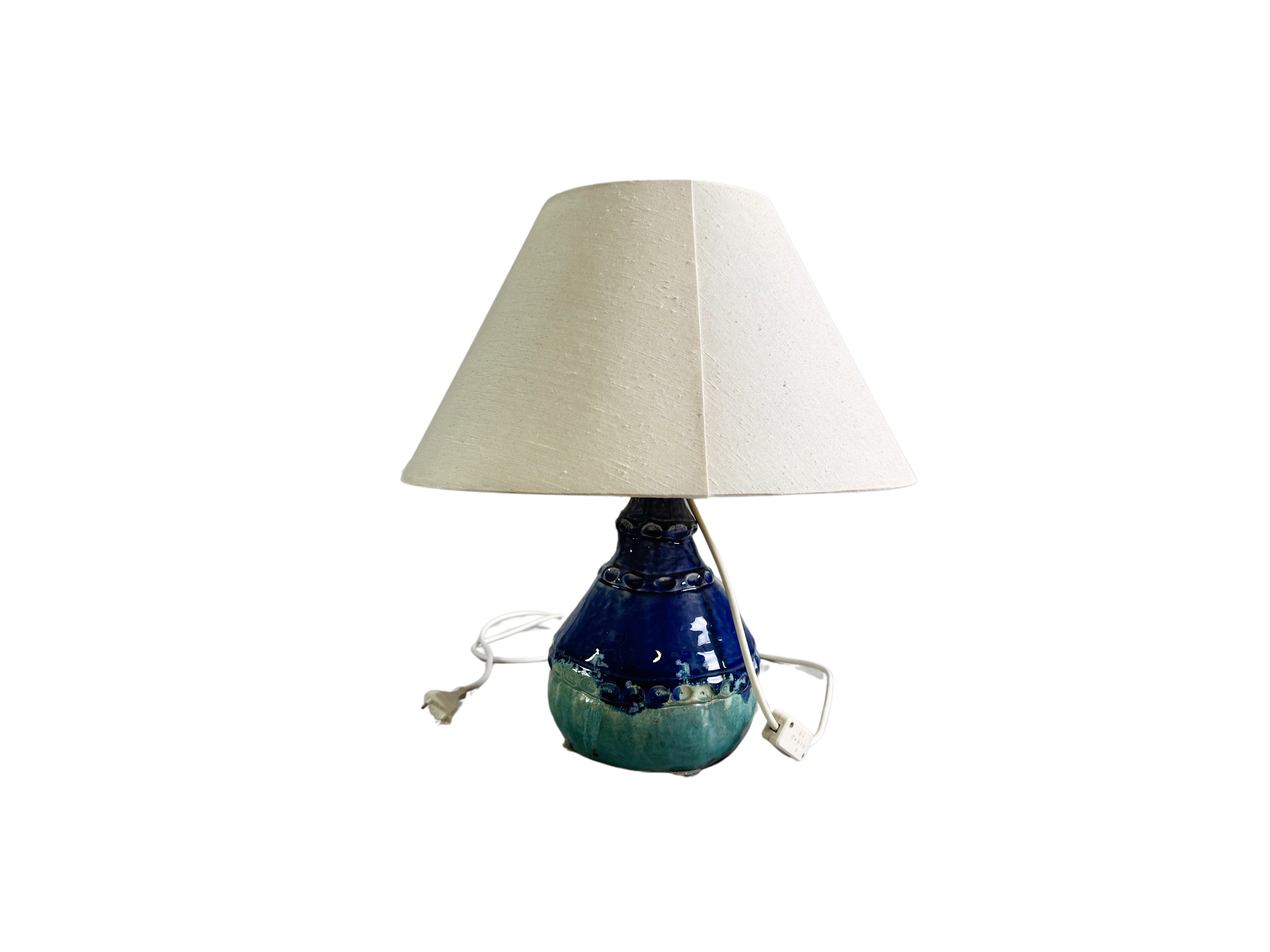 Original Vintage Keramik Tischleuchte Fat Lava Midcentury 1960