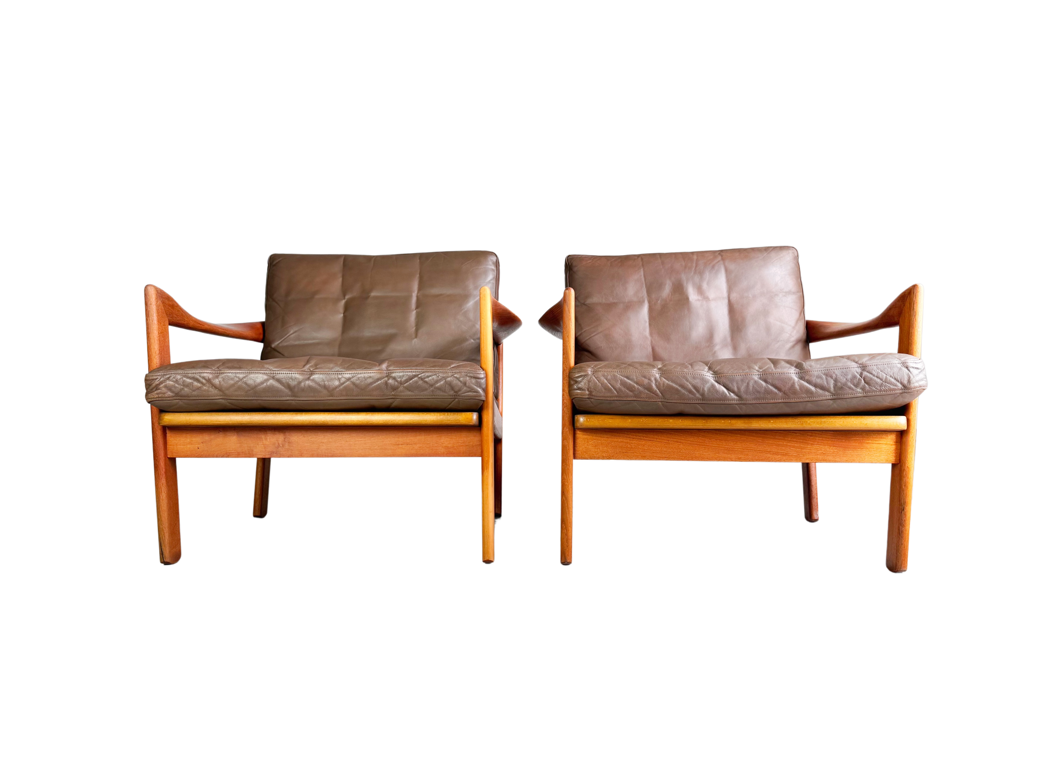 2 Mid Century Sessel Niels Eilersen Illum Wikkelsø Easy chair Teak