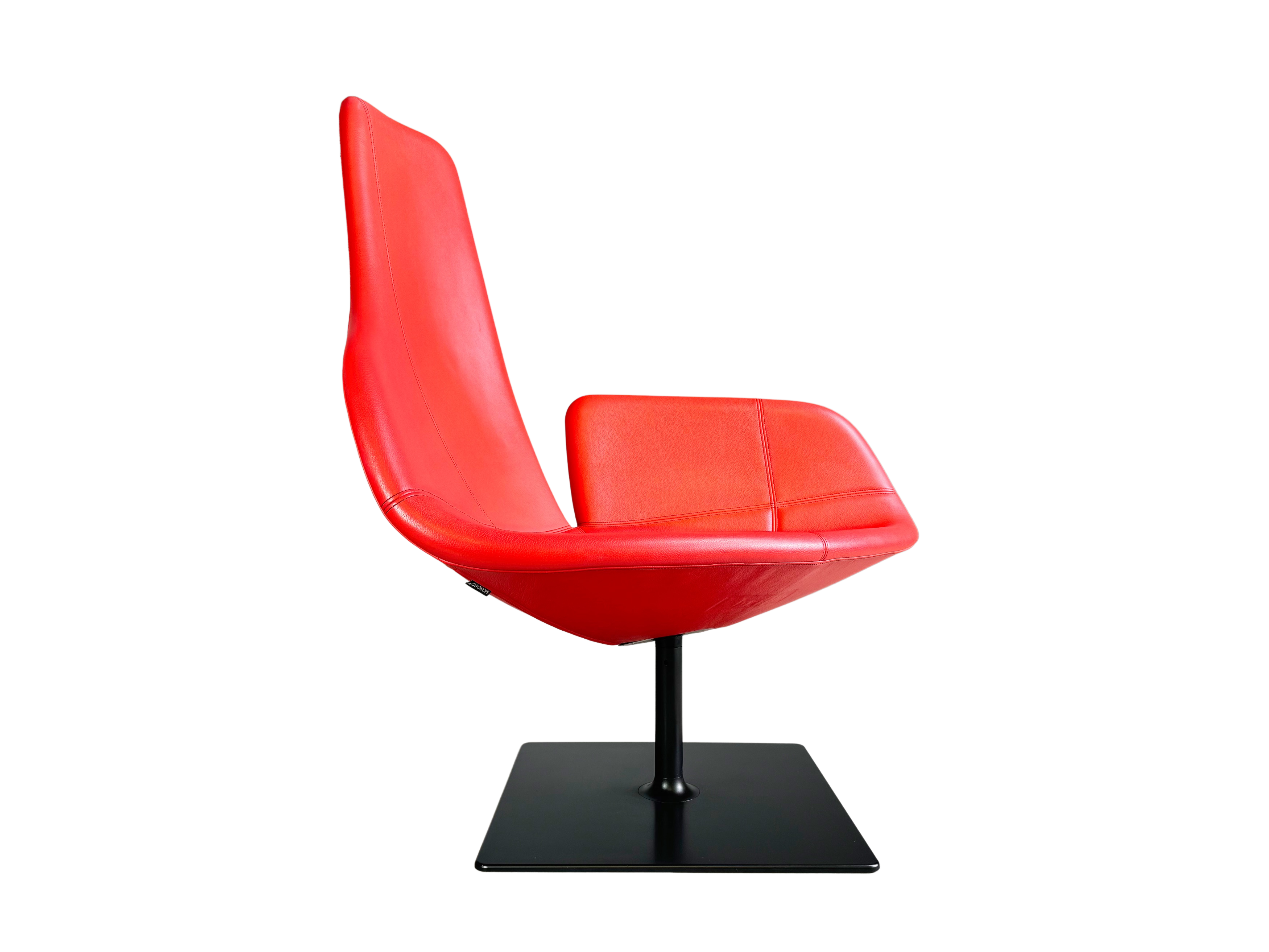 Original Moroso Sessel Leder rot Patricia Urquiola drehbar II