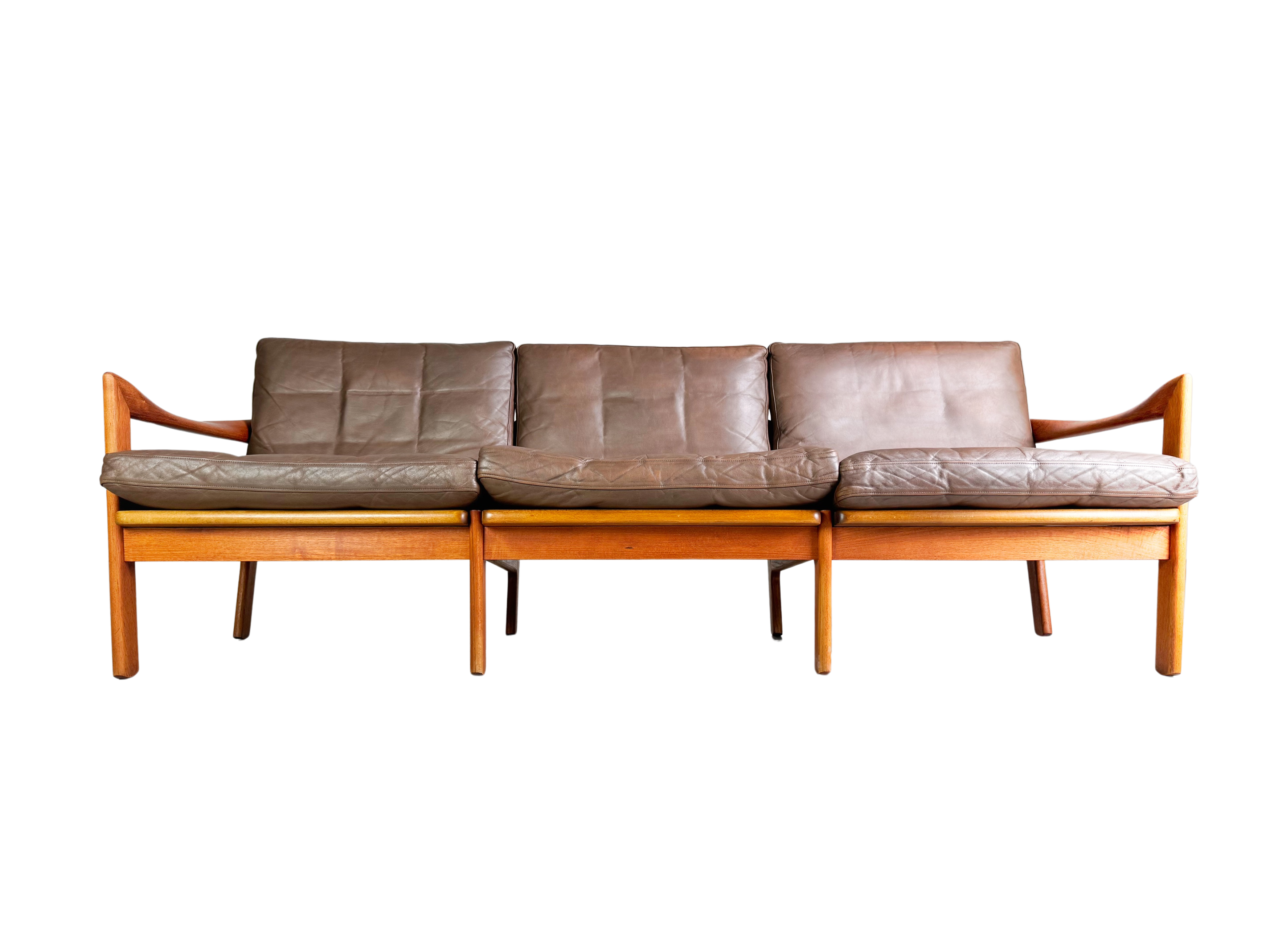 Mid Century 3-Sitzer Sofa Niels Eilersen Illum Wikkelsø Couch Teak