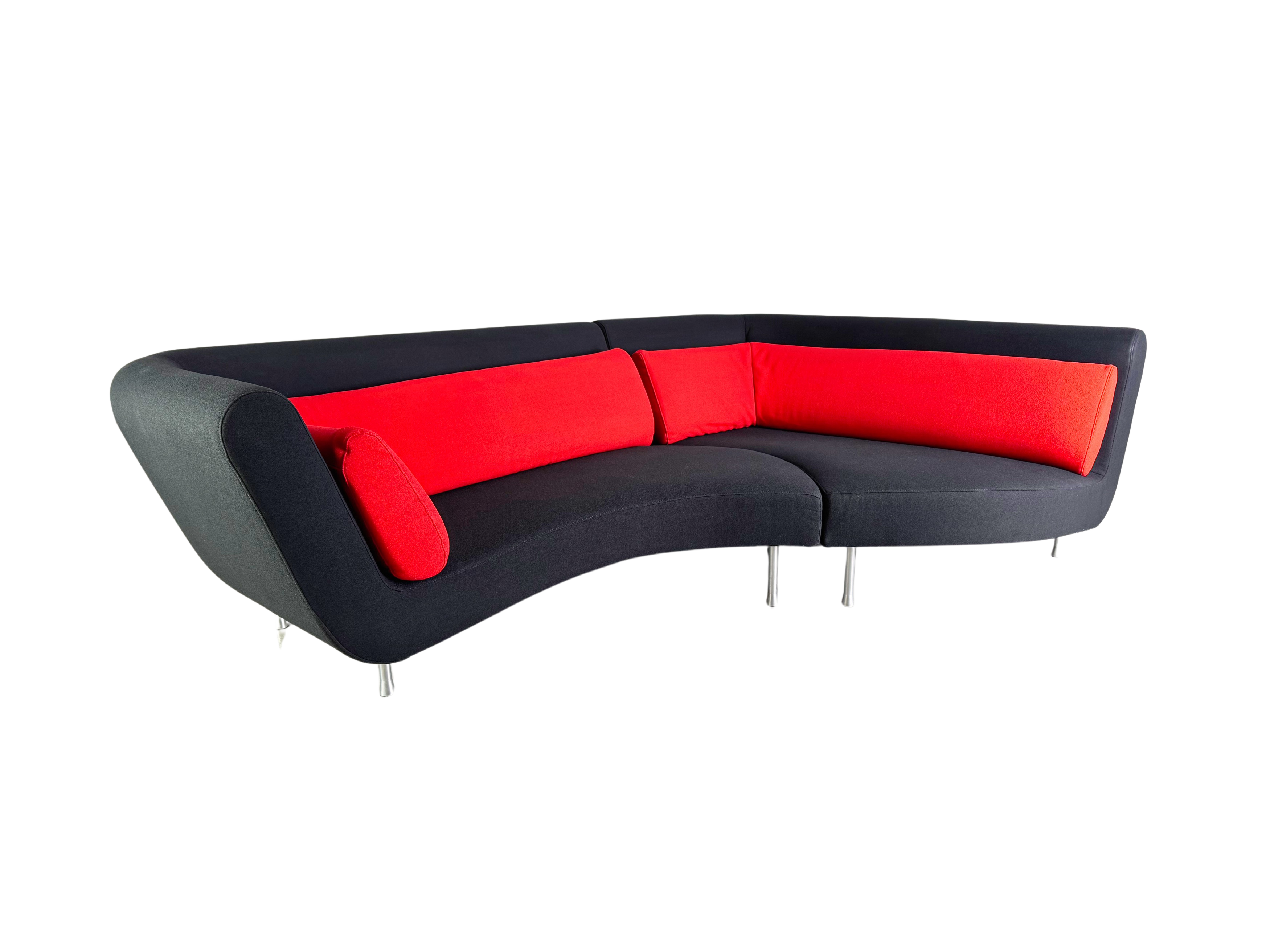 Original Ligne Roset Sofa Yang Couch François Bauchet Kvadrat schwarz