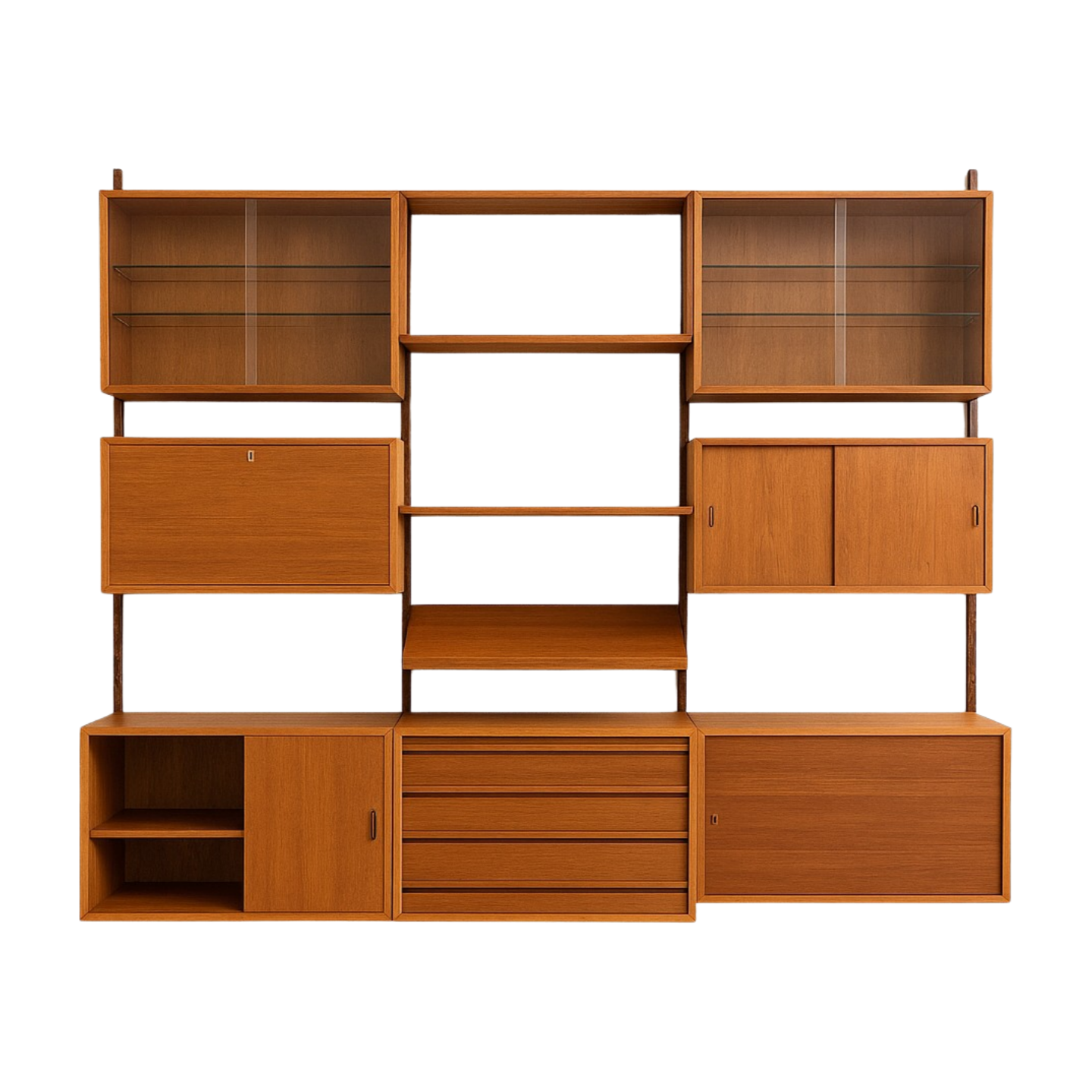 Poul Cadovius Midcentury Bücher- Wandregal Royal Systeme Cado