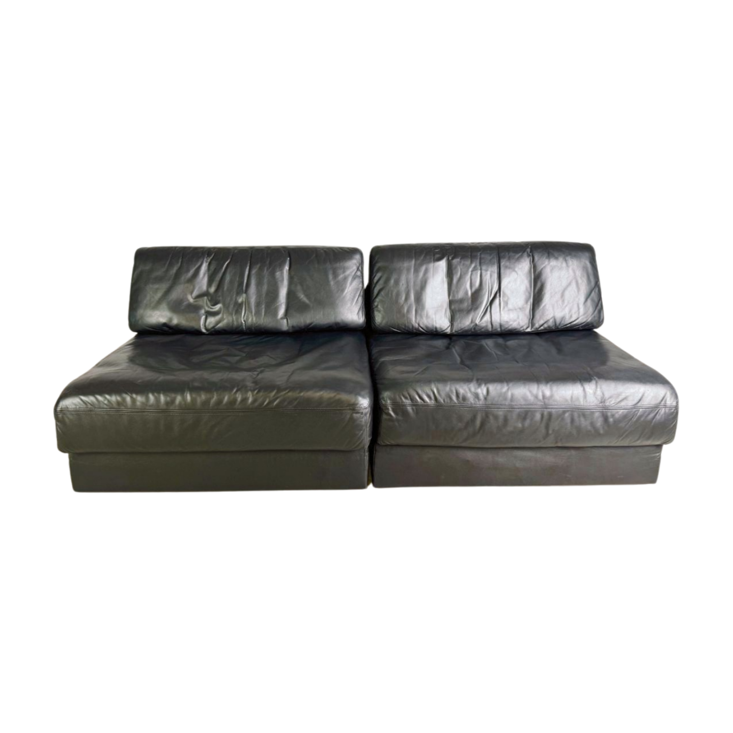 Original Midcentury Modularsofa Couch de Sede DS76 / DS78 Leder