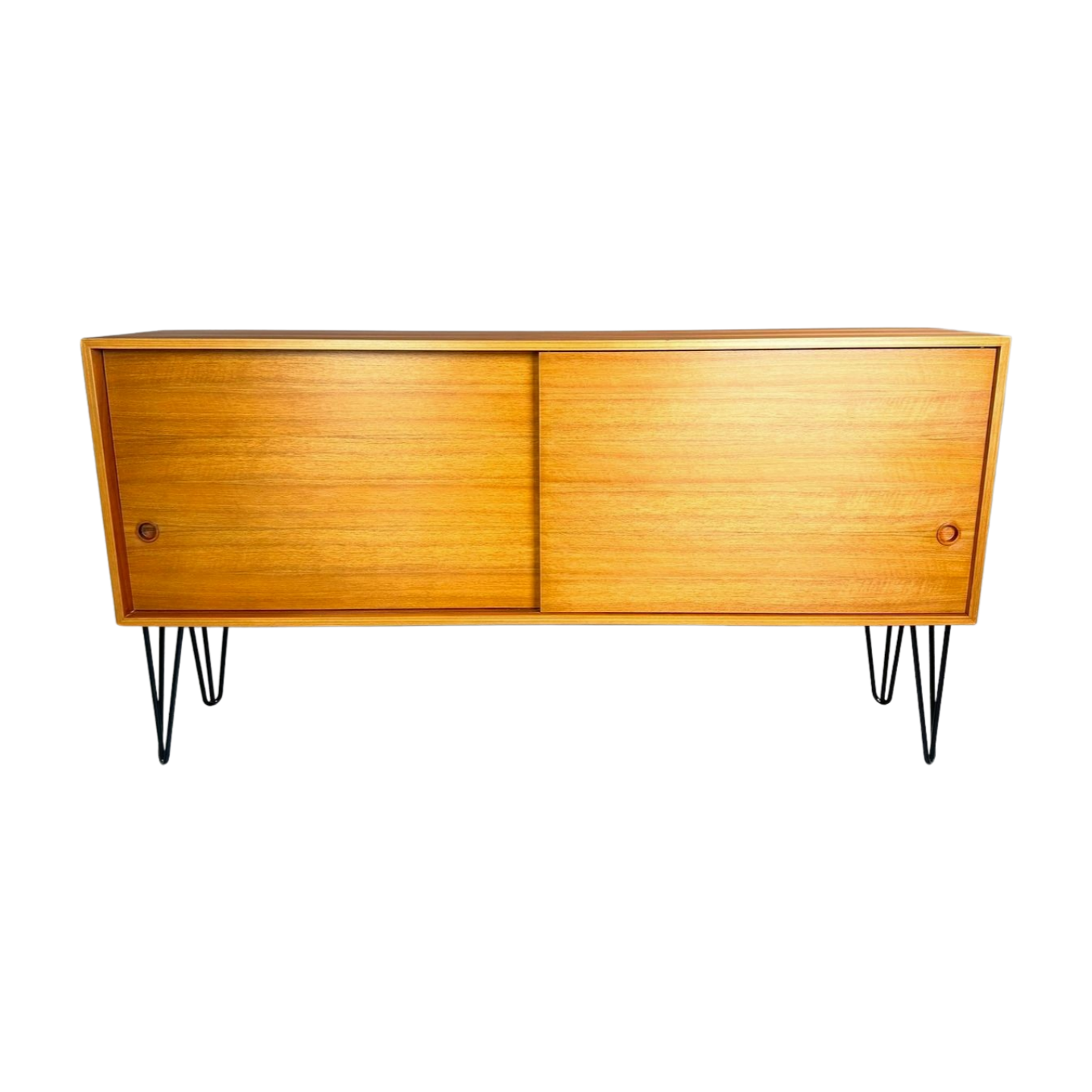 Original Midcentury Sideboard Nussbaum Vintage Hairpin Kommode
