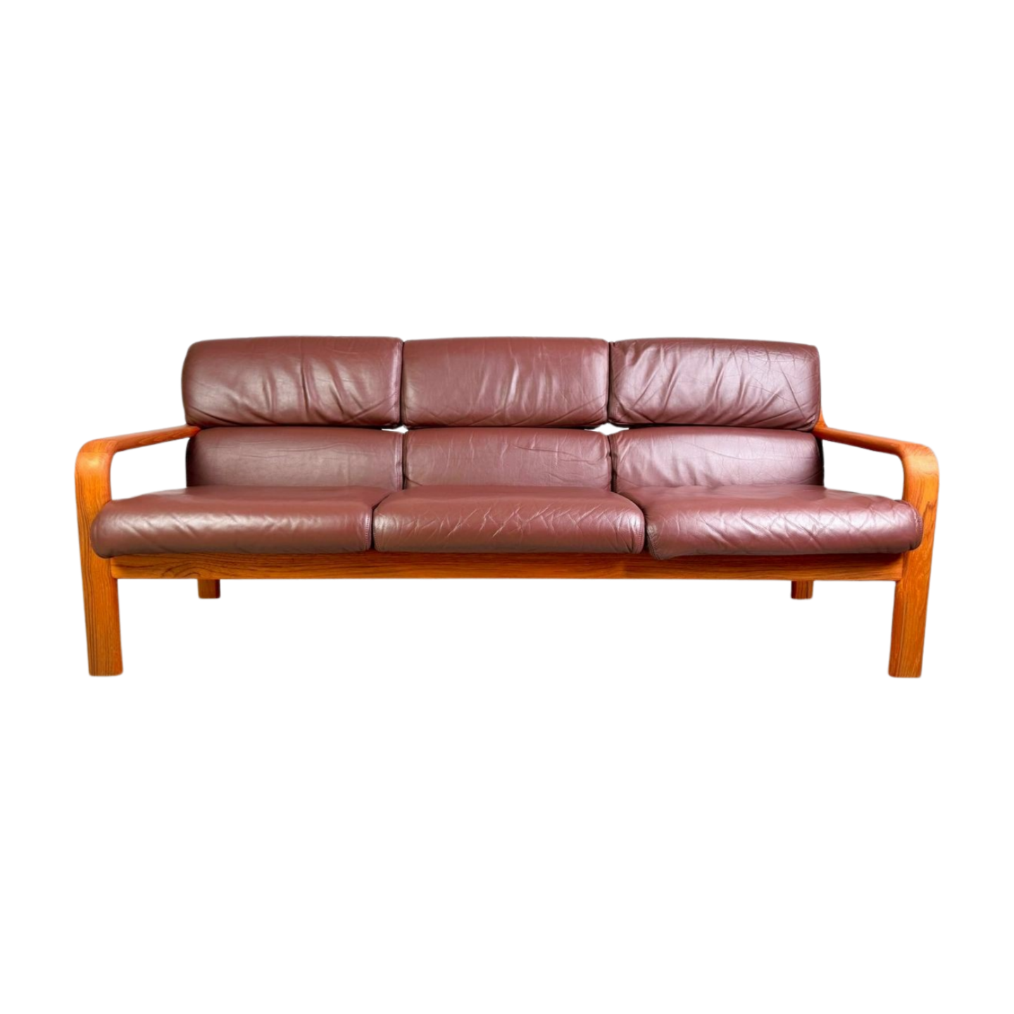 Midcentury Dreisitzer Sofa Couch L.Olsen & Søn teak Vintage design