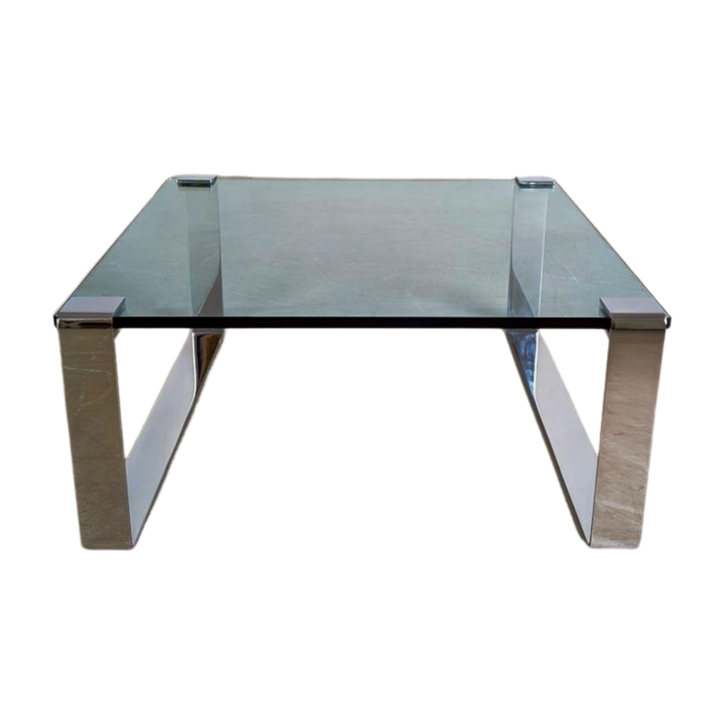 Original Design Couchtisch Draenert klassik Glas Chrom modern