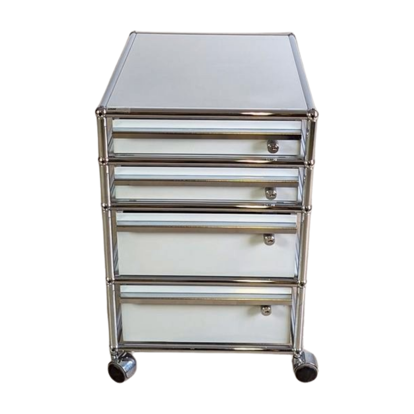 USM Haller Rollcontainer Büroschrank Rollen Design weiß Fritz