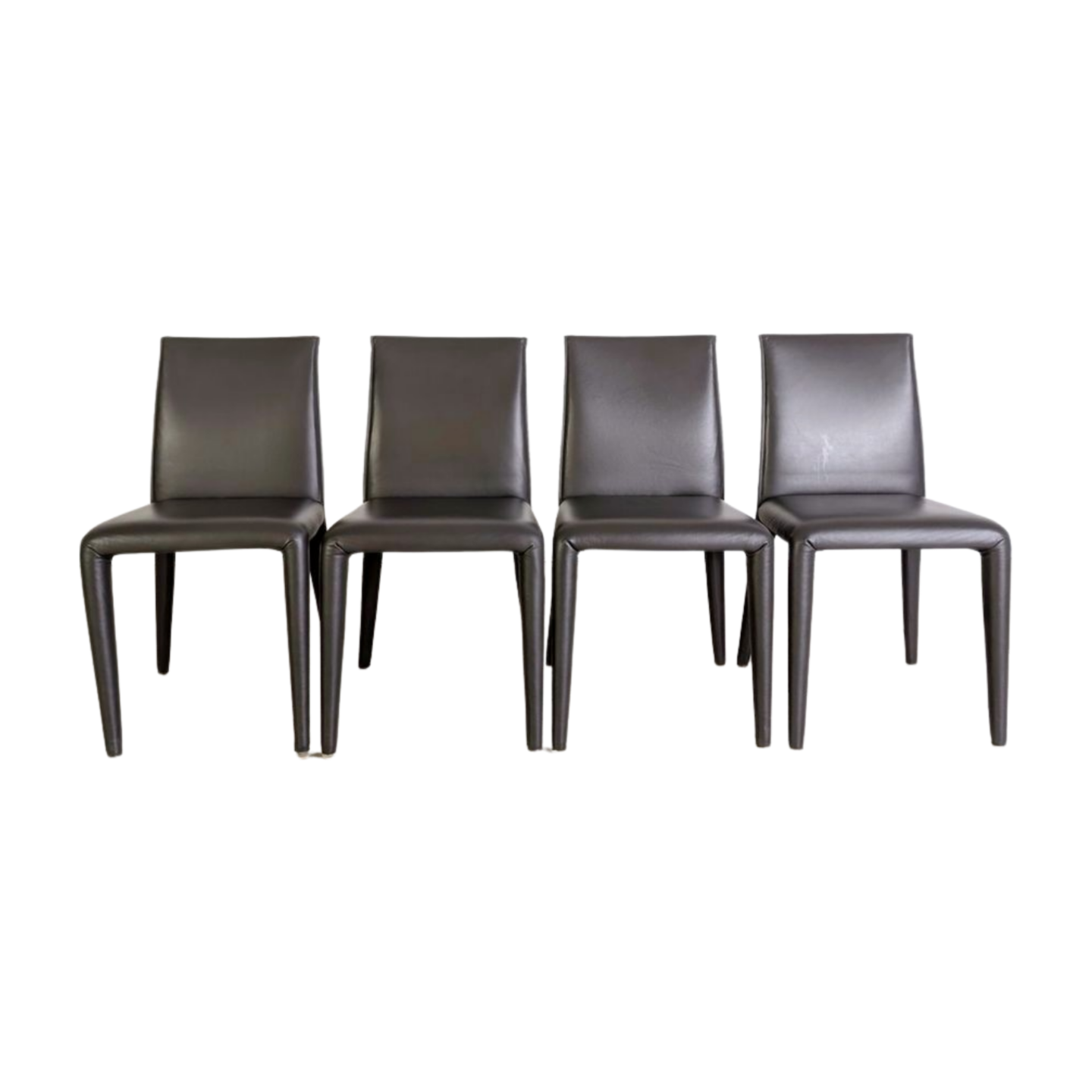 4er Set B&B Italia Stühle Vol Au Vent Leder Stuhl Mario Bellini