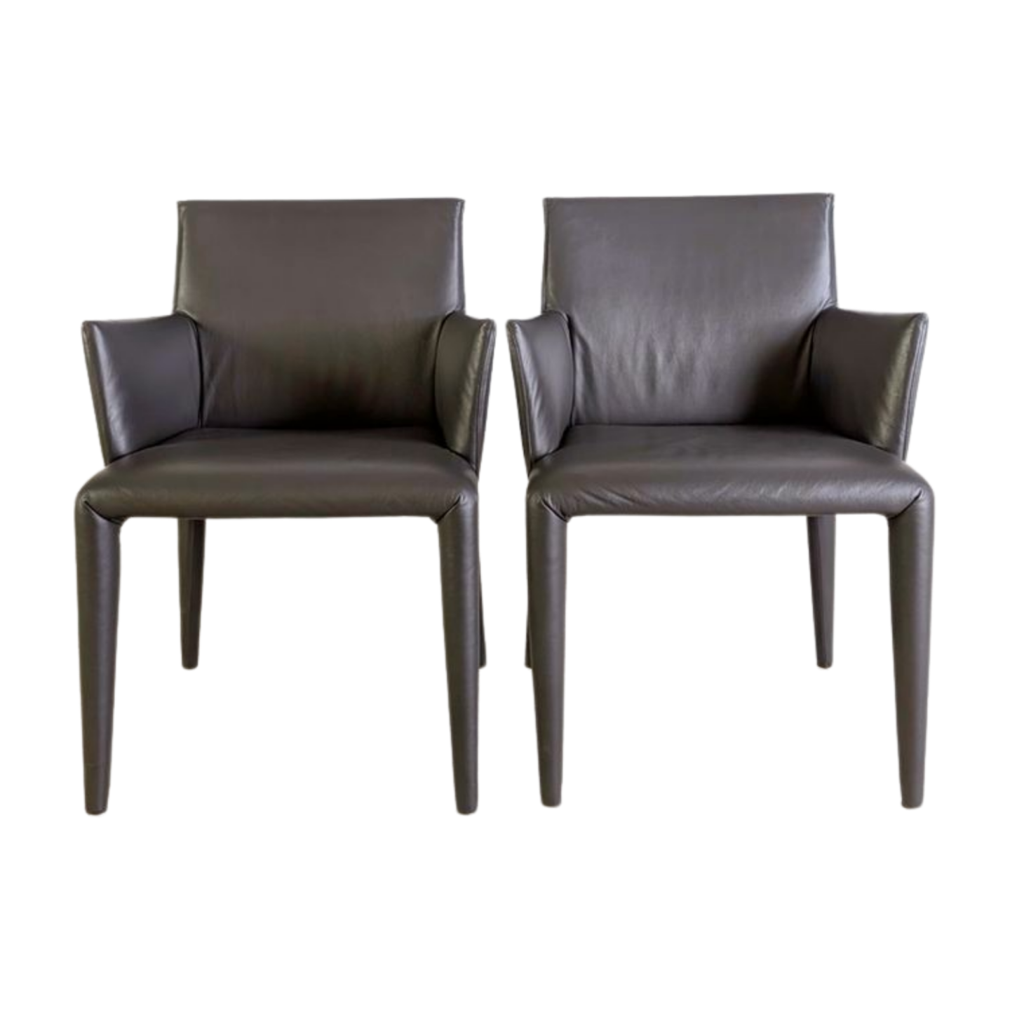 2er Set B&B Italia Stühle Vol Au Vent Leder Stuhl Mario Bellini