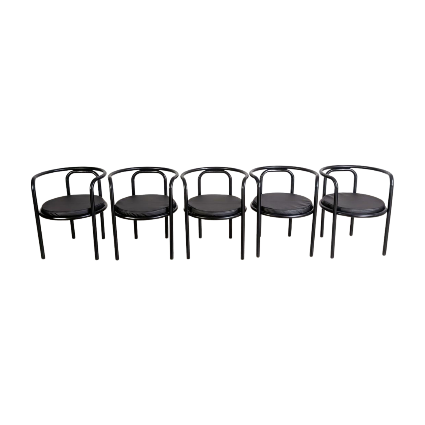 5x Original Locus Solus Stühle Poltronova Gae Aulenti Metall design