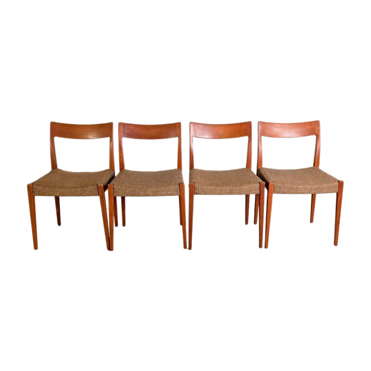 4er Set Kontiki Midcentury Stühle Hugo Troeds Yngve Ekström Teak