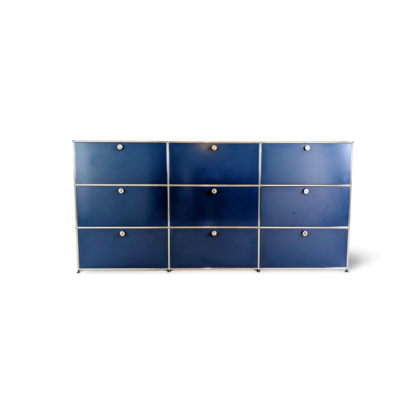 Original USM Haller Sideboard stahlblau 3x3 Fritz Haller Kommode