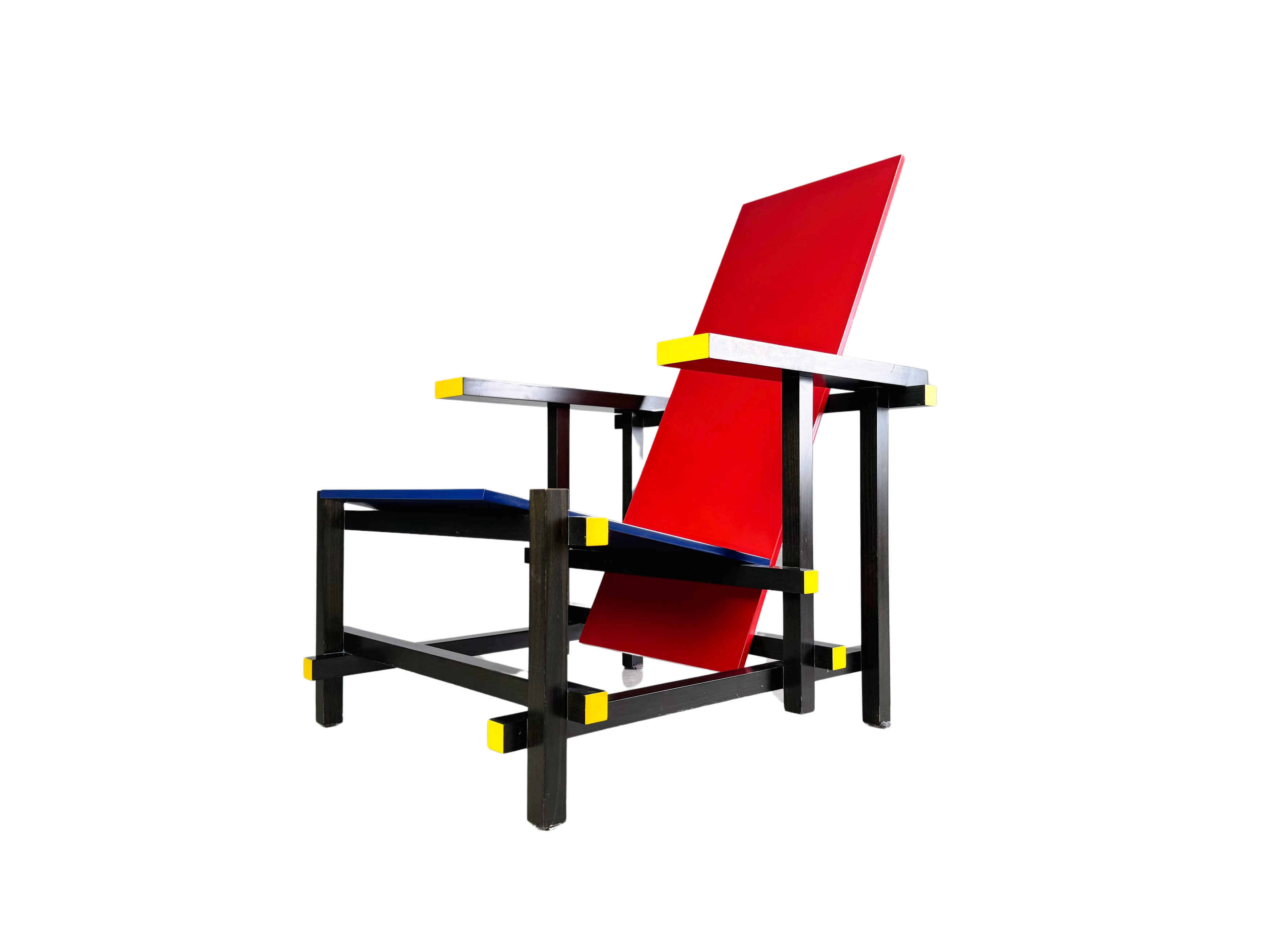 Red and Blue Armlehnstuhl Cassina Gerrit Rietveld Bauhaus