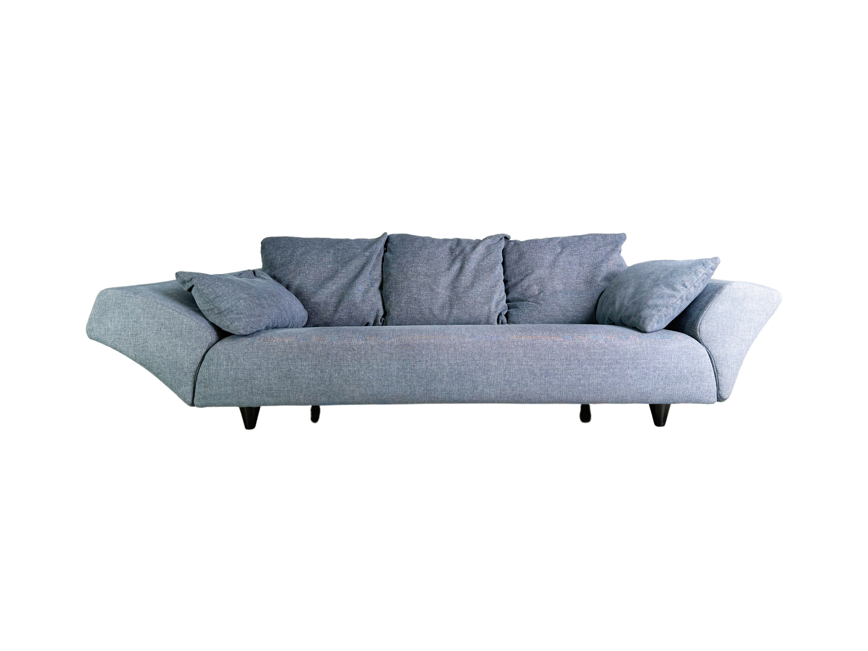 Rolf Benz Sofa 333 Couch mit Ottomane Fußhocker Dreisitzer