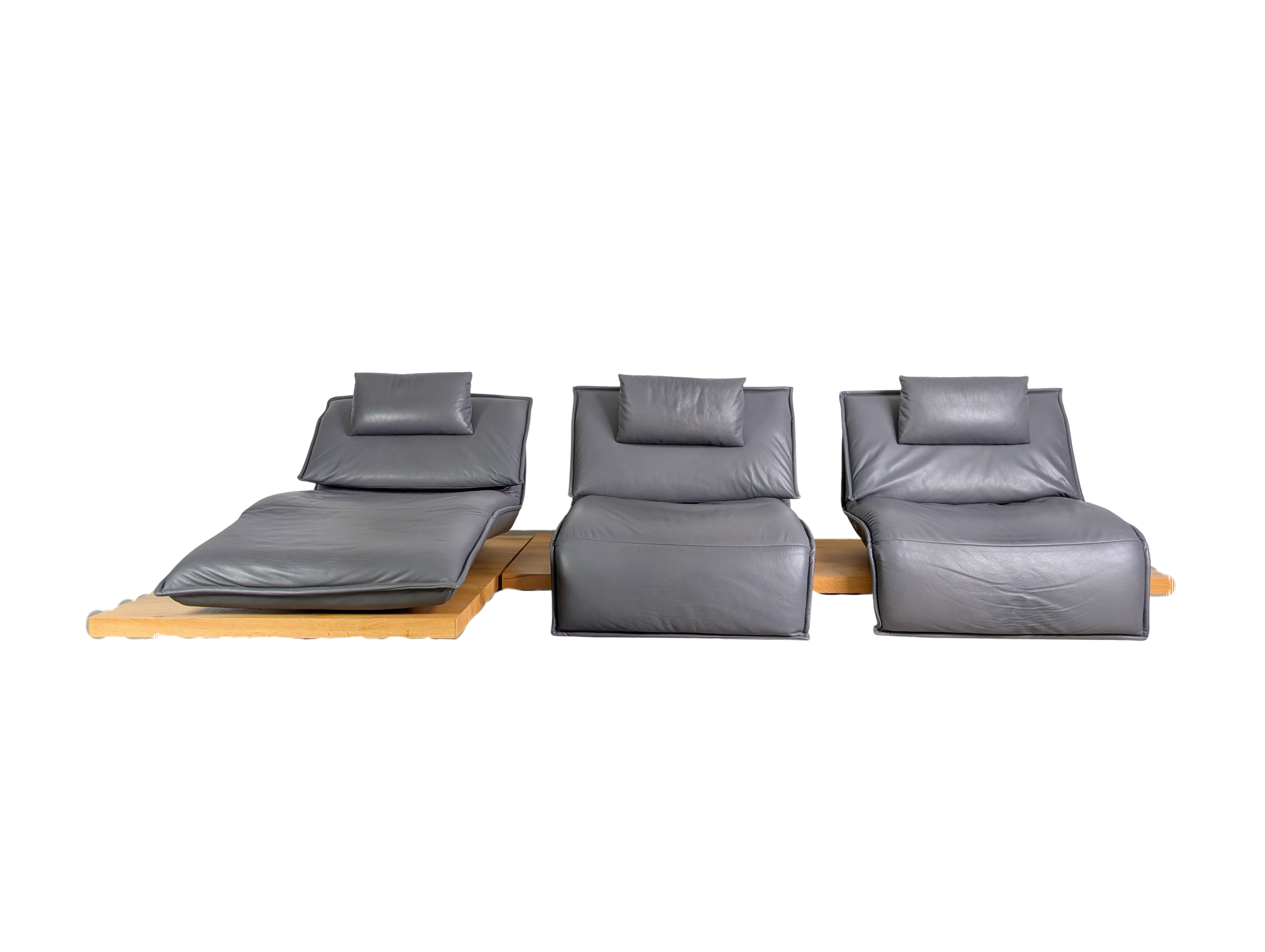 Koinor Free Motion Edit 2 Sofa Couch Ecksofa Leder Balkeneiche